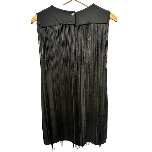 Forever 21 Mini Dress Fringe Size S Black Boho Western Sleeveless cowgirl NWT - Picture 2 of 13